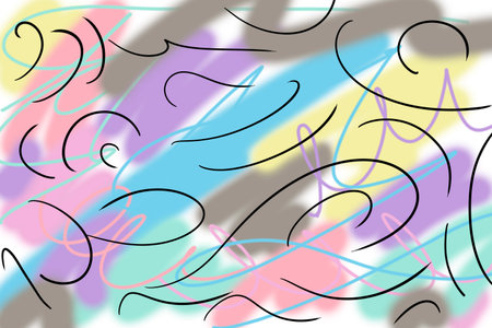 Abstract illustration with contemporary shapes