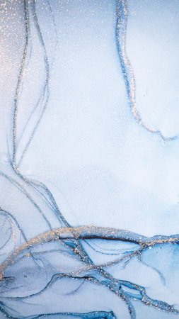 Marble surface in blue tones with glitter effect. Modern abstract stone background.の写真素材