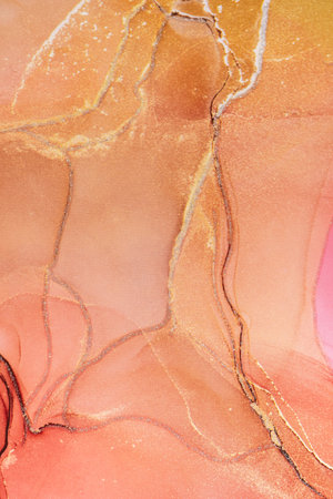 Beautiful romantic marble surface in red, purple and pink tones with glitter effect. Modern abstract stone background.の写真素材