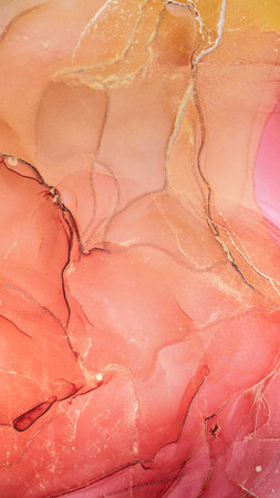 Beautiful romantic marble surface in red, purple and pink tones with glitter effect. Modern abstract stone background.の写真素材