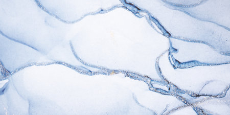 Marble surface in blue tones with glitter effect. Modern abstract stone background.の写真素材