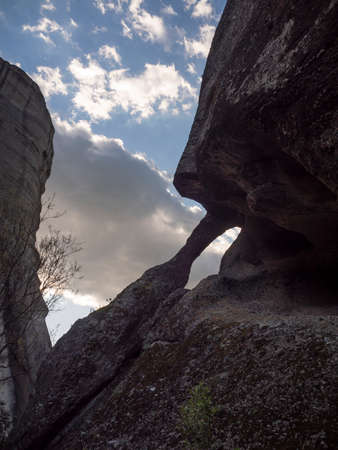 Rock formation in Adrspach-Teplice Rocks, Czech Republicの写真素材