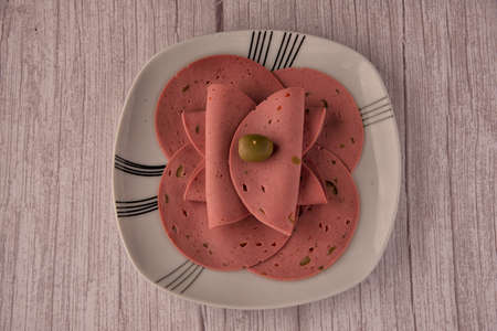Mortadella with olive