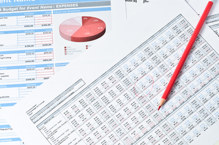 financial documentsの写真素材