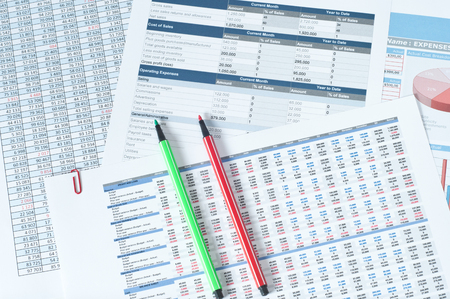 financial documentsの写真素材