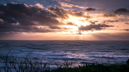 Sunset before a stormの写真素材