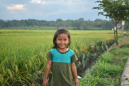 Little girl with a cute smileのeditorial素材