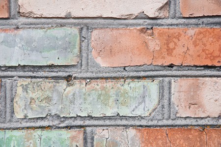 wall brickwork brown background horizontal close upの写真素材