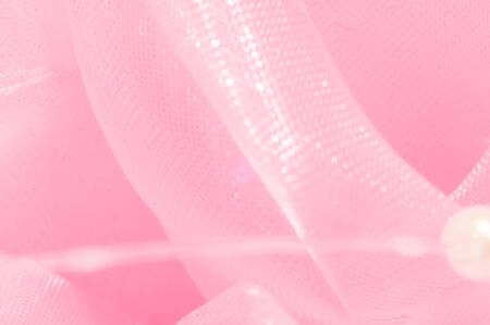blurred abstract pink background fabric texture waveの写真素材