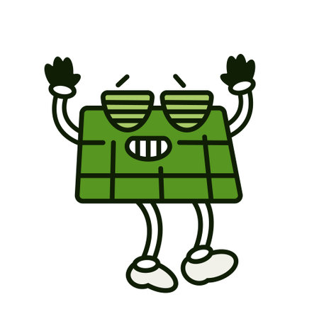 Solar panel retro vintage style vector illustration isolated. Ecological alternative electricity power of the future. Solar energy for kids cartoon funny style. 50th 60th 70th hero image.のイラスト素材