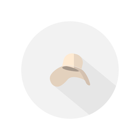 Woman hat vector illustration, flat iconのイラスト素材