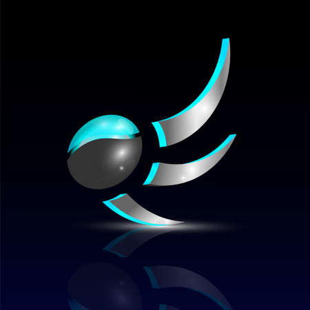 Abstract 3d logo for company or web designのイラスト素材