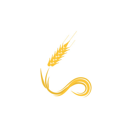 Simple wheat logo design illustration for bakeryのイラスト素材