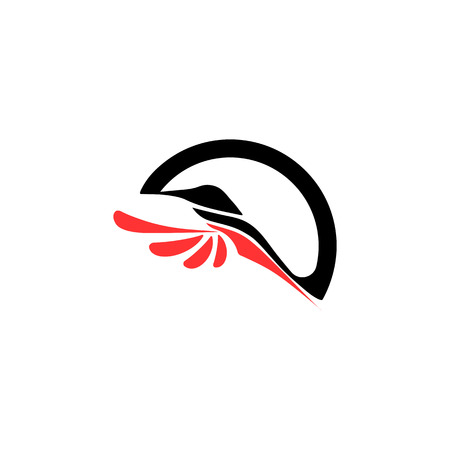 Hummingbird logo template for business industry, healthcare, spaのイラスト素材
