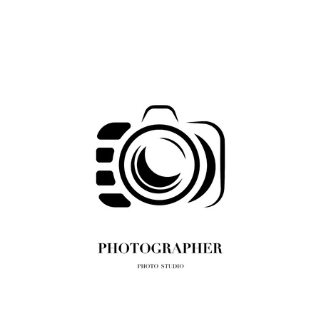 Abstract camera logo vector design template for professional photographer or photo studioのイラスト素材