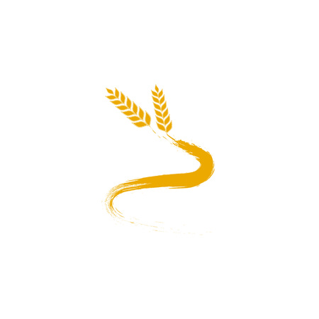 Simple wheat icon design illustration for bakery.のイラスト素材