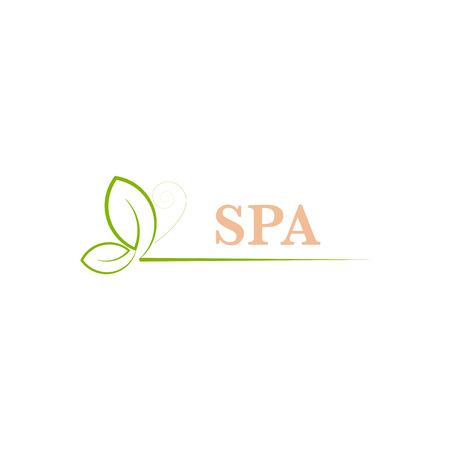 Butterfly logo vector design element for beauty, massage, cosmetic and spa salonのイラスト素材