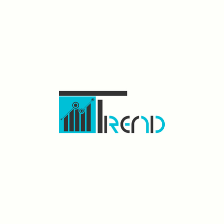 Business logo design element with trend word sign Vector illustration.のイラスト素材