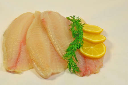 fresh fish filletsの写真素材
