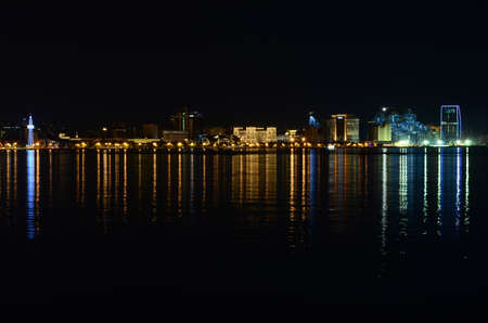 A beautiful evening. Embankment Baku. Azerbaijan.のeditorial素材