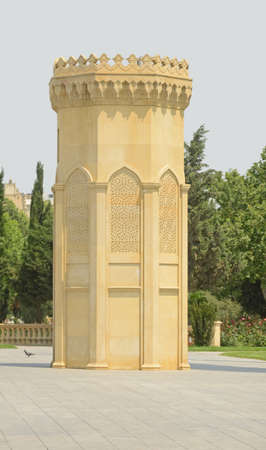 The small tower in the eastern style. Baku. Azerbaijan.のeditorial素材