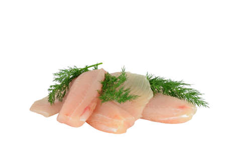 Fresh fish fillets  isolationの写真素材