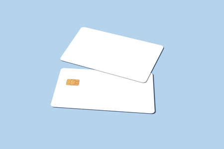 Credit card realistic mockup. Business and finance concept. Smart card realistic mockup.の写真素材