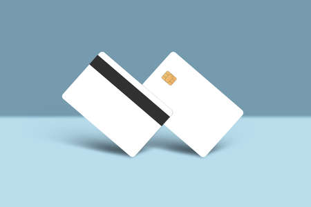 Credit card realistic mockup. Business and finance concept. Smart card realistic mockup.の写真素材
