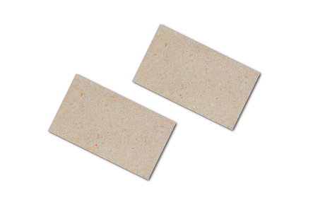 Photo of blank business cards with background. Mock-up for branding identity.の写真素材