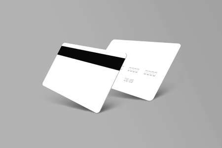 Credit card realistic mockup. Business and finance concept. Smart card realistic mockup.の写真素材