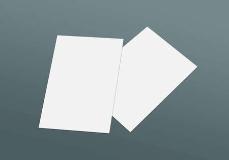 Realistic A4 pages mockup design, Blank sheet paper mockup stand. Flat lay top view a4 page. Top view mockup design. Blank paper folder mockup with background. Template for presentation or A4 design cの写真素材