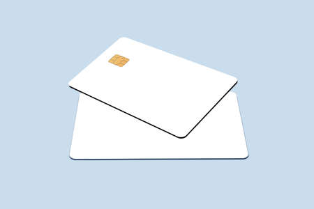 Credit card realistic mockup. Business and finance concept. Smart card realistic mockup.の写真素材