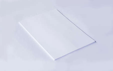 Realistic A4 pages mockup design, Blank sheet paper mockup stand. Flat lay top view a4 page. Top view mockup design. Blank paper folder mockup with background. Template for presentation or A4 design cの写真素材