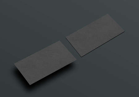 Photo of blank business cards with background. Mock-up for branding identity.の写真素材