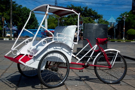 Indonesian Rickshaw  Becak の写真素材