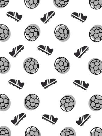 soccer seamless pattern. You can use it in a group as background, wallpaper, full print t shirt design materials and others. You also can use it separately become icon or logo template.のイラスト素材