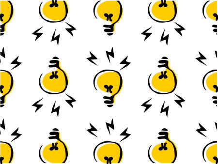 light bulbs pattern. You can use it in a group as web background, wallpaper, full print t shirt design materials and others. You also can use it separately become icon or logo template.のイラスト素材