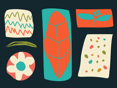 hand drawn leaf and flower seamless pattern. You can use it as background, wallpaper, wrapper, holiday prints, scrapbook, or even wedding. You also can use it separately become icon or logo template.のイラスト素材