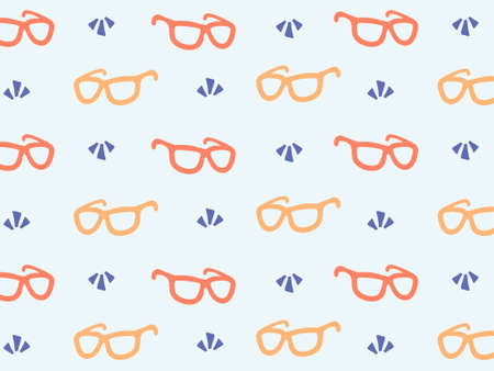 eyeglasses pattern texture vector. You can use it as background, wallpaper, wrapper, holiday prints, scrapbook, or even wedding. You also can use it separately become icon or logo template.のイラスト素材