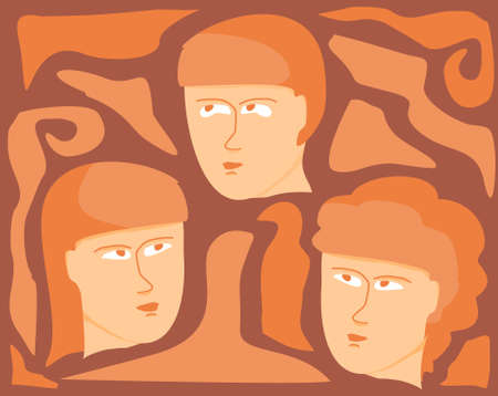experimental face pattern. You can use it as background, wallpaper, wrapper, holiday prints, scrapbook, or even wedding. You also can use it separately become icon or logo template.のイラスト素材