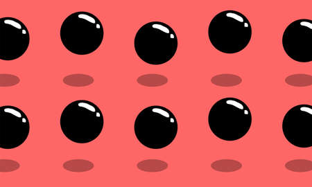bouncing black ball pattern vector. You can use it as background, wallpaper, wrapper, holiday prints, scrapbook, or even wedding. You also can use it separately become icon or logo template.のイラスト素材