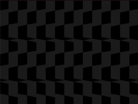 zigzag cube dark black background. This is minimalist black background. You can use it as background, wallpaper, wrapper, prints, scrapbook, design element or even wedding.のイラスト素材