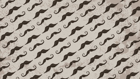 vintage style of diagonal mustache pattern background vectorのイラスト素材