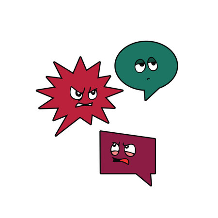 comic balloon of talk with face expression stock vectorのイラスト素材