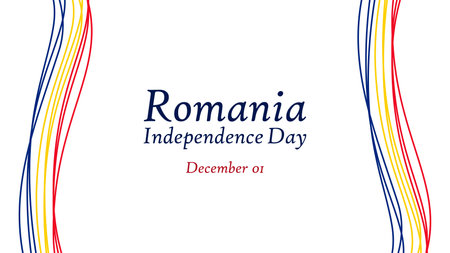 Romanian independence day banner template stock vectorのイラスト素材