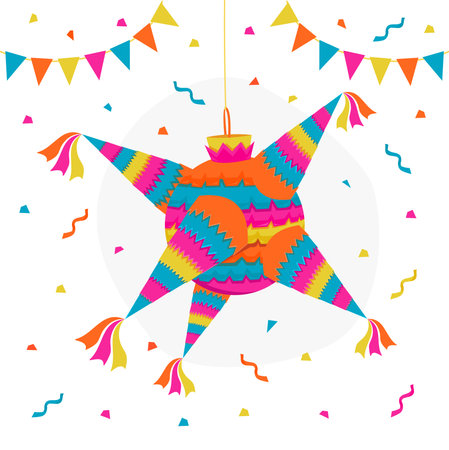 pinata illustration for las posadas activities related designのイラスト素材