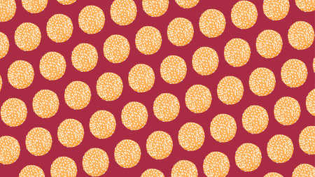 chinese snack jian dui seamless pattern stock vectorのイラスト素材