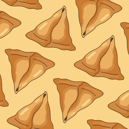 vector stock of samosa illustration indian foodのイラスト素材