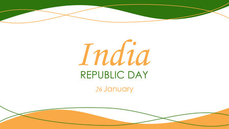 india republic day flat design vector stockのイラスト素材