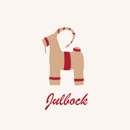 yule goat julbock illustration background vector stockのイラスト素材